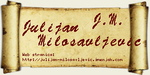 Julijan Milosavljević vizit kartica
